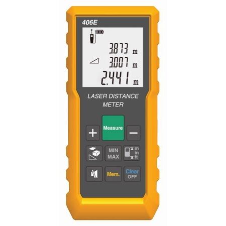 LASER DISTANCE METER, 60m MAX IP54, 1.6inch SEGMENT DISPLAY