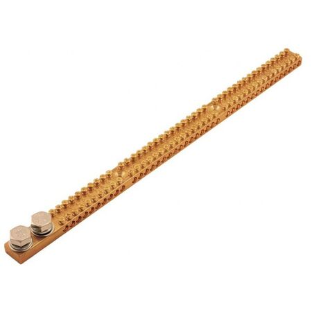 EARTH & NEUTRAL BAR 165A 2 x M10 STUDS & 42 TUNNELS