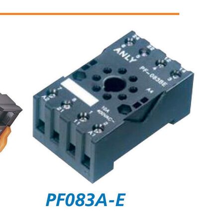BASE DIN-RAIL MOUNT 8-PIN ENCLOSED TERMINALS