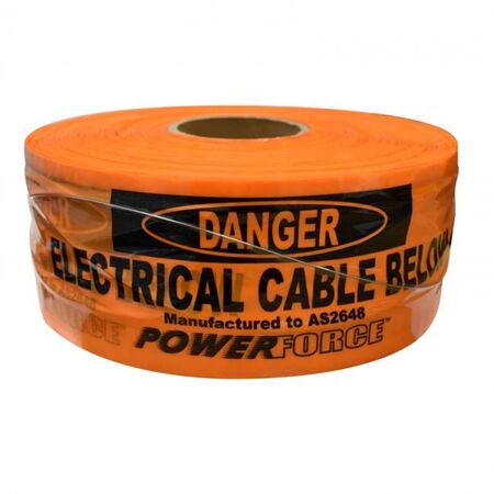 TAPE MAINS MARKER - DETECTABLE 250m x 100mm ELECTRICAL