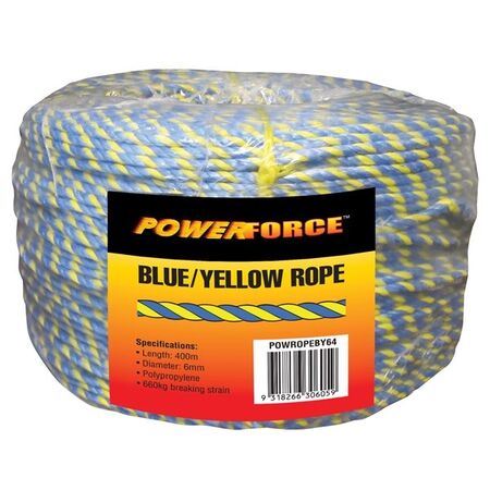 ROPE, BLUE / YELLOW 6mm x 400m