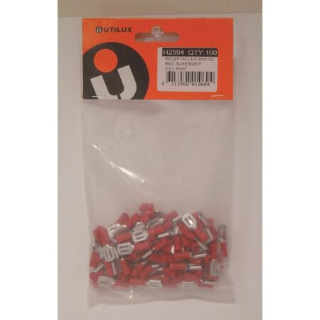 TERMINAL QC RED 22.2 LONG 6.3 x 0.8mm TAB DG [100]