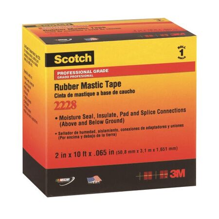 TAPE, RUBBER MASTIC 2228 SCOTCH, 50mm x 3m BLACK