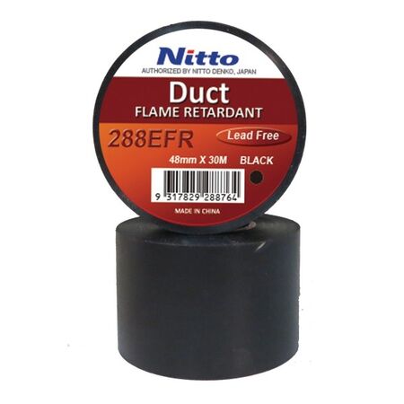 TAPE DUCT SEALING/JOINTING BLK 0.13mm x 48mm x 30m 64 RL/BX