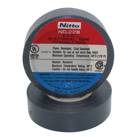 TAPE #228 BLACK INSULATION TAPE 0.19mm x 19mm x 20m