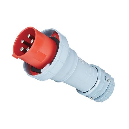 PLUG, STRAIGHT, IEC 309, IP67 5 PIN, 400V, 125A, 6H