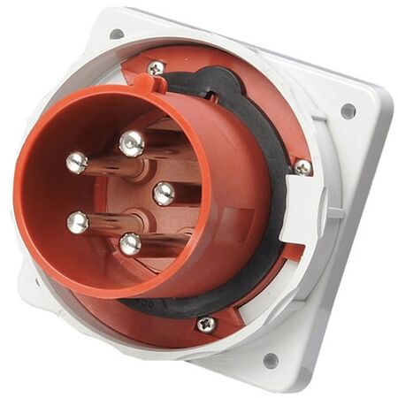 PLUG,APPLIANCE INLET,PANEL MNT 5P, 400V, 125A, IP67,6H,IEC309