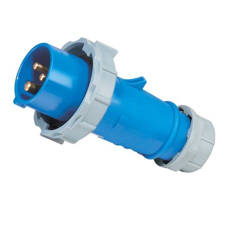 PLUG, STRAIGHT, IEC 309, IP67 3 PIN, 230V, 32A, 6H