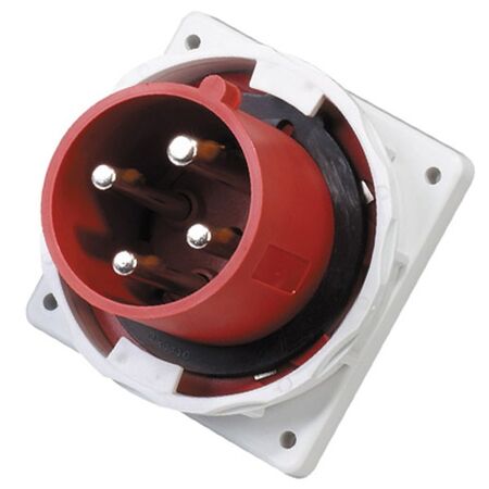 PLUG,APPLIANCE INLET,PANEL MNT 4P, 400V, 63A, IP67, 6H,IEC309
