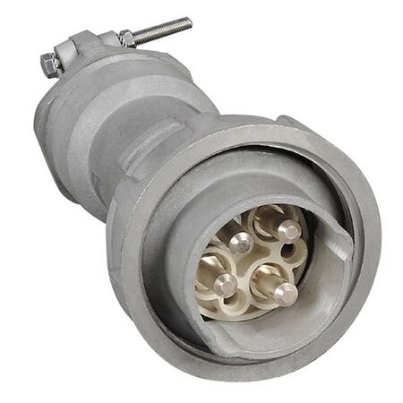 PLUG, STRAIGHT, IEC 309, IP67 4 PIN, 400V, 250A, 6H