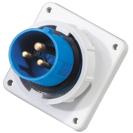 PLUG,APPLIANCE INLET,PANEL MNT 3P, 230V, 16A, IP67, 6H,IEC309