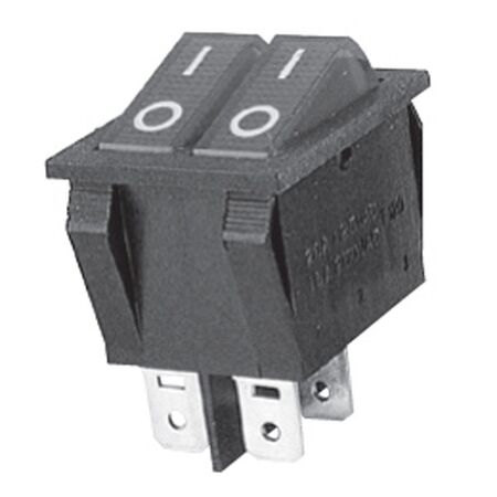 ROCKER SWITCH ON-OFF DPST 15A 4 PIN, SMALL