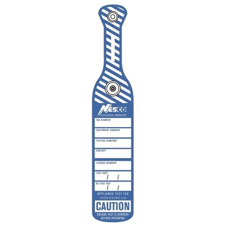 TEST TAG INDUSTRIAL PUSH CLIP COLOUR BLUE [75]