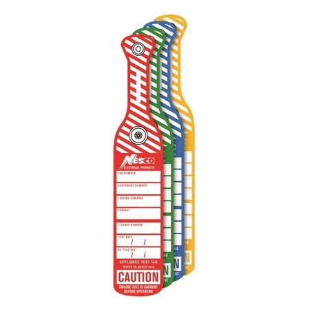 TEST TAG INDUSTRIAL PUSH CLIP COLOUR RAINBOW [76]