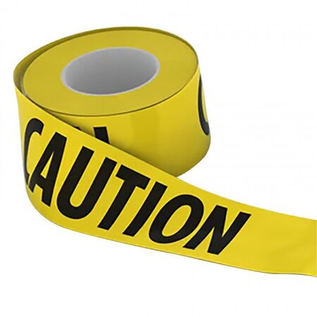 SAFETY TUBE YELLOW CAUTION CAUTION CAUTION-TAPEX-50m