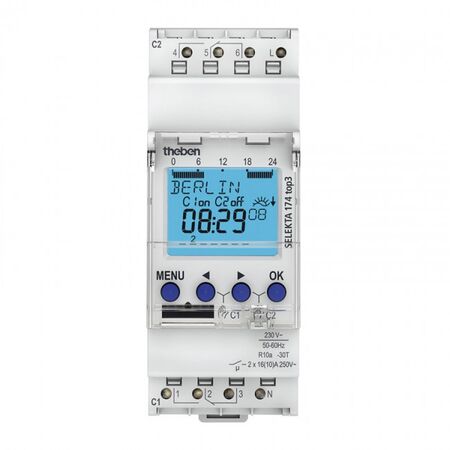 TIME SWITCH, DIGITAL 240VAC 1CH, ASTRONOMICAL WITH POWER