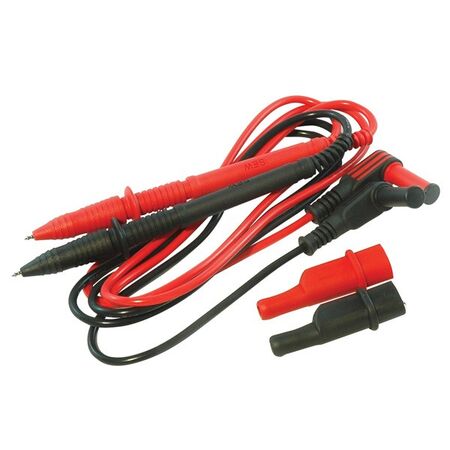TEST LEAD SET RED/BLACK WITH CLIPS AND PROBE