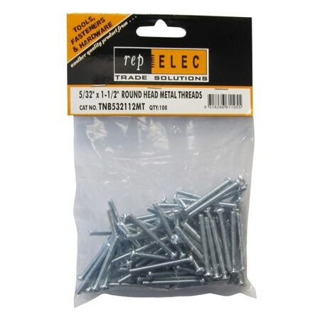 SCREW MT RD/SLT Z/P 5/32x1-1/2 [100]