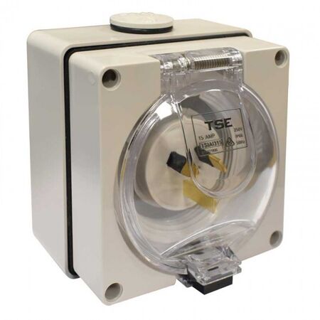 APPLIANCE INLET, 3 PIN 15A FLAT, IP66 SERIES