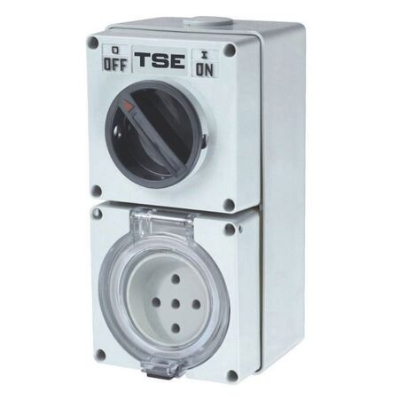 SWITCHED OUTLET, 5 PIN 32A ROUND, IP66 SERIES