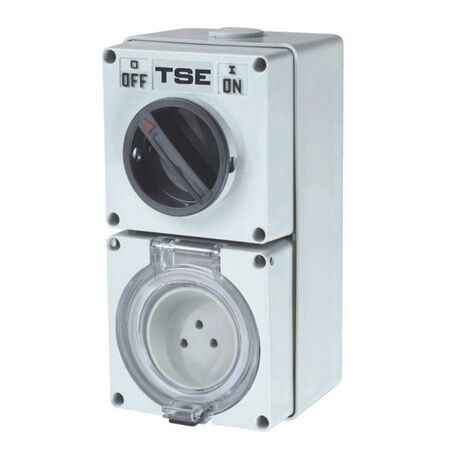 SWITCHED OUTLET, 3 PIN 32A ROUND, IP66 SERIES