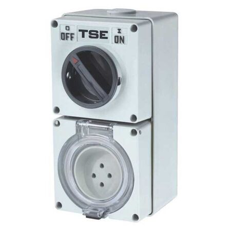 SWITCHED OUTLET, 4 PIN 40A ROUND, IP66 SERIES