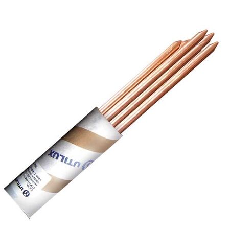EARTH RODS, COPPER CLAD, WITH CLIPS & TAGS, 13 x 1800mm [10]