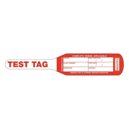 TEST TAGS, BAT STYLE RED (DEC~FEB) [100]