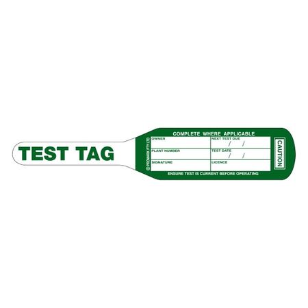 TEST TAGS, BAT STYLE GREEN (MAR~MAY) [100]