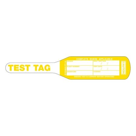 TEST TAGS, BAT STYLE YELLOW (SEP~NOV) [100]