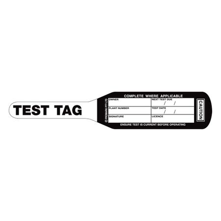 TEST TAGS, BAT STYLE BLACK (YEARLY) [100]