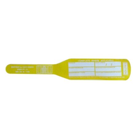 NSW T/TAGS, BAT STYLE YELLOW (JUN & OCT) [100]