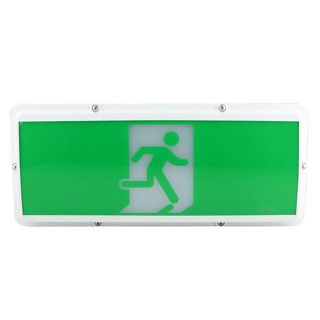 LED WEATHERPROOF EXIT LIGHT 3W 240V STONE