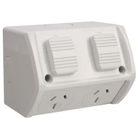 OUTLET DOUBLE IP53 WEATHERPROOF