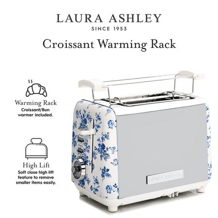 Laura Ashley 2 Slice Toaster - China Rose - LAT2CR