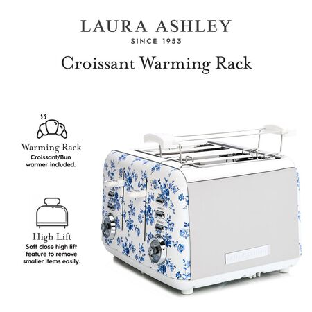 Laura Ashley 4 Slice Toaster - China Rose - LAT4CR
