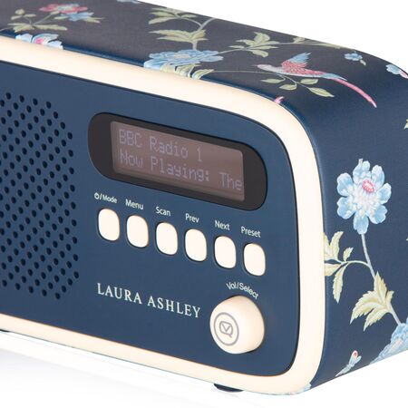 VQ Dexter DAB/DAB+ Digital & FM Radio - Laura Ashley Elveden Navy - VQDEXTERLAN