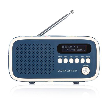 VQ Dexter DAB/DAB+ Digital & FM Radio - Laura Ashley Elveden Navy - VQDEXTERLAN