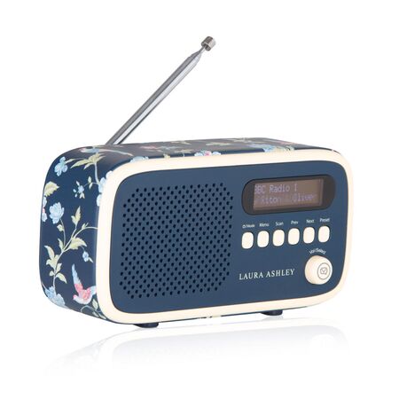 VQ Dexter DAB/DAB+ Digital & FM Radio - Laura Ashley Elveden Navy - VQDEXTERLAN