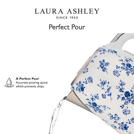 Laura Ashley 1.7L Jug Kettle - China Rose - LAK17CR