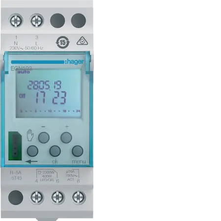 1 channel digital time switch weekly cycle