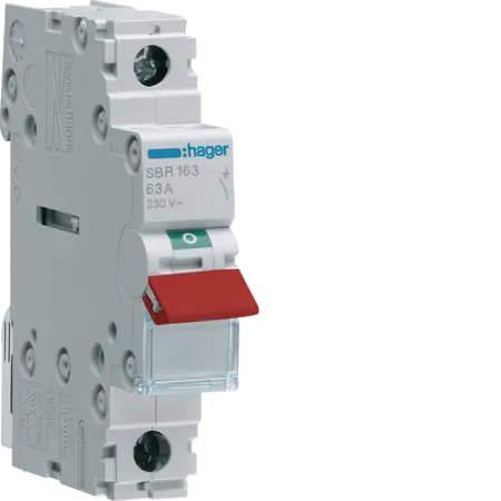 1-pole, 100A Modular Switch with Red Toggle