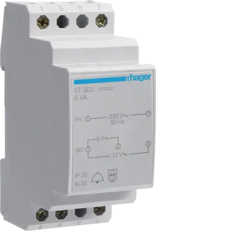 Bell transformer 8VA 230V 8-12V
