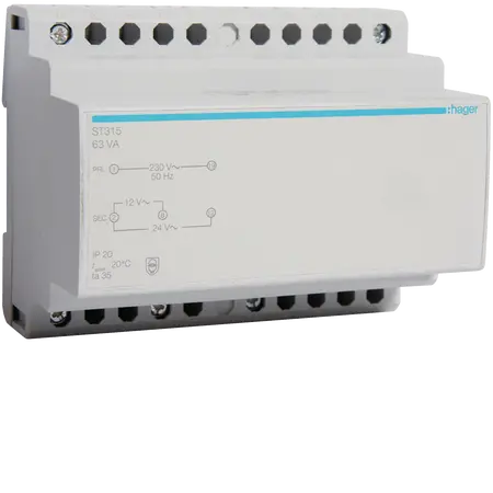 Safety transformer 63VA 230V12-24V