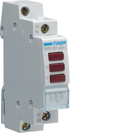 Red LED Triple indicator light 230VAC