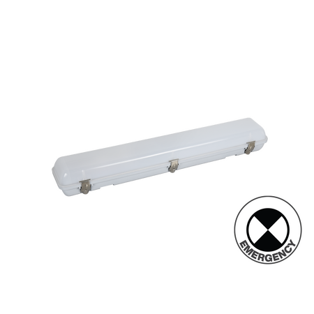 Tempest V Pro 5CCT IP65 Emergency Wide Body Batten 20/14/10W 3K/4K/5K/5.7K/6.5K