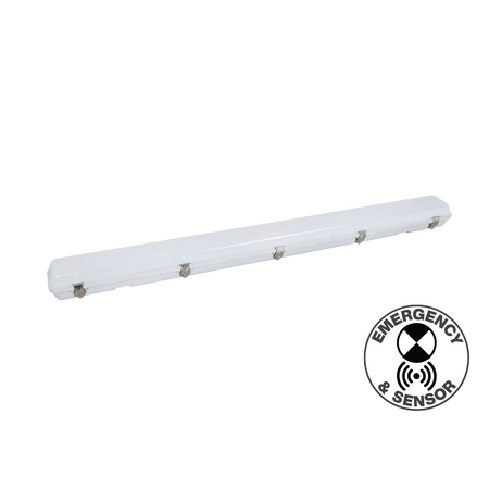 Tempest V Pro 5CCT IP65 EMG Wide Body Batten 40/36/30/26/24/20/14/10W 3K/4K/5K/5.7K/6.5K