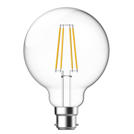 SupValue All-Glass Clear G95 LED Filament 7.5W 2700K B22