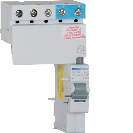 Earth leakage add-on-block 3P 63A 30mA A Class 1mod