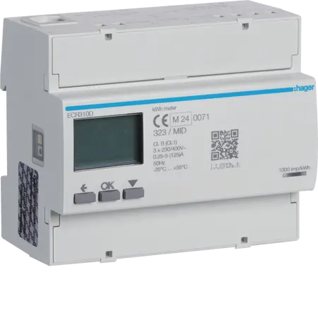 3 Phase kWhmeter direct 125A 6M MODBUS MID